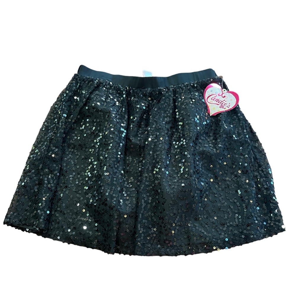 CANDIES Girls XL 16 Black Sequin Skirt Dressy Holiday‎ Eras Tour Taylor Swift